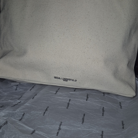Karl Lagerfeld Canvas Tote Bag NWT - Picture 3 of 5